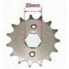 15 tooth sprocket fits a 428 chain and a 20mm shaft